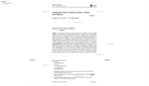 Virtual water trade in industrial products: evidence from Malaysia